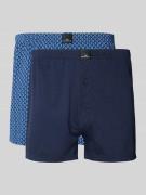 Götzburg Wäsche Boxershorts mit Label-Patch im 2er-Pack in Marine, Grö...