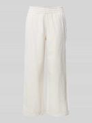 MAERZ Muenchen Wide Leg Stoffhose aus Baumwoll-Leinen-Mix in Offwhite,...
