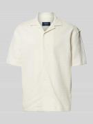 MCNEAL Regular Fit Freizeithemd mit Strukturmuster in Sand, Größe XL