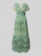 LACE & BEADS Abendkleid mit tiefem V-Ausschnitt in Gruen, Größe XXS