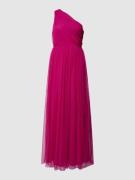 LACE & BEADS Abendkleid mit One-Shoulder-Träger in Kirsche, Größe S