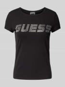 Guess Activewear T-Shirt mit Label-Detail Modell 'KIARA' in Black, Grö...