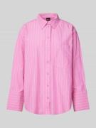 Gina Tricot Relaxed Fit Hemdbluse mit Brusttasche in Rosa, Größe S
