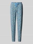 Schiesser Slim Fit Pyjama-Hose mit Tunnelzug in Blau, Größe 38