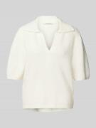 Gestuz Strickpullover mit 1/2-Ärmel Modell 'alpha' in Offwhite, Größe ...