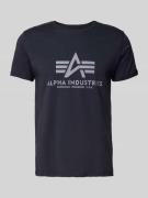 Alpha Industries T-Shirt aus reiner Baumwolle in Marine, Größe L