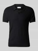 s.Oliver RED LABEL Regular Fit Poloshirt mit Flammgarnstruktur in Blac...