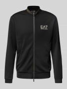 EA7 Emporio Armani Sweatjacke mit Reißverschluss in Black, Größe L