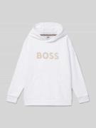 Boss Hoodie mit Kapuze in Weiss, Größe 152