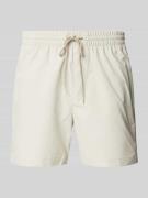 Calvin Klein Underwear Badehose mit Label-Print in Beige, Größe L