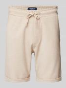 MCNEAL Regular Fit Sweatshorts mit Strukturmuster in Beige Melange, Gr...