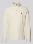 Polo Ralph Lauren Sweatshirt mit Label-Stitching in Beige, Größe M