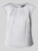 Christian Berg Woman Selection Bluse mit gelegten Falten in Hellblau, ...