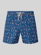 MC2 Saint Barth Regular Fit Badeshorts mit Leistentasche in Marine, Gr...