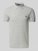 Polo Ralph Lauren Poloshirt mit Label-Stitching in Beige, Größe L