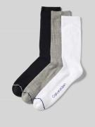 CK Calvin Klein Socken mit Label-Print 3er-Pack in Mittelgrau Melange,...