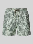 Strellson Badehose mit elastischem Bund in Khaki, Größe L
