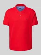 Fynch-Hatton Regular Fit Poloshirt mit Logo-Stitching in Rot, Größe 3X...