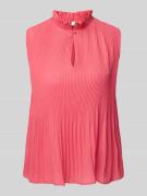 Liu Jo White Regular Fit Blusentop mit Plisseefalten in Pink, Größe 40