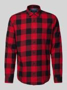 Jack & Jones Freizeithemd mit Knopfleiste Modell 'GINGHAM' in Hellrot,...