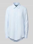 0039 Italy Regular Fit Leinenhemdbluse mit durchgehender Knopfleiste i...