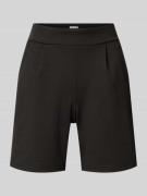 ICHI Regular Fit Shorts mit Bundfalten Modell 'Kate' in Black, Größe L