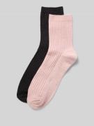 Jake*s Casual Socken in Ripp-Optik im 2er-Pack in Black, Größe 35-38