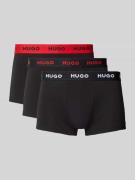 HUGO Trunks mit elastischem Label-Bund im 3er-Pack in Black, Größe L