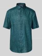 Christian Berg Men Regular Fit Freizeithemd aus reinem Leinen in Metal...
