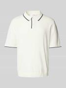 SELECTED HOMME Poloshirt aus Baumwoll-Leinen-Mix Modell 'MATTIS' in Of...