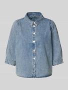 LOLLYS LAUNDRY Hemdbluse in Denim-Optik Modell 'Bono' in Jeansblau, Gr...