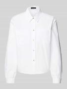 More & More Boxy Fit Hemdbluse aus Baumwoll-Mix in Offwhite, Größe 36