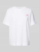 Rich & Royal T-Shirt mit Statement-Print in Weiss, Größe XL