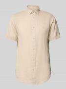 ARMANI EXCHANGE Regular Fit Freizeithemd aus reinem Leinen in Beige, G...