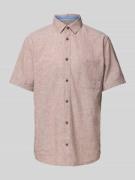 Tom Tailor Regular Fit Leinenhemd mit kurzem Arm in Sand, Größe XXL