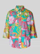 Christian Berg Woman Hemdbluse mit verdeckter Knopfleiste in Tuerkis, ...