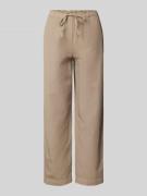 Marc O'Polo Tapered Jogpants aus luftigem Baumwoll-Leinen-Mix in Beige...