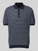 Fynch-Hatton Regular Fit Poloshirt aus Baumwoll-Leinen-Mix in Marine, ...