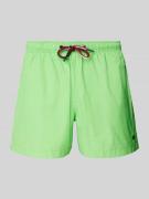 MCNEAL Relaxed Fit Badeshorts mit Logo-Stitching in Lind, Größe L