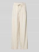 Pieces Regular Fit Weite Hose aus Viskose-Leinen-Mix Modell 'PIA' in B...