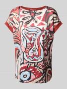 Christian Berg Woman Regular Fit Blusenshirt mit Kappärmeln in Dunkelr...