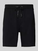 Christian Berg Men Sweatshorts aus reiner Baumwolle in Black, Größe L