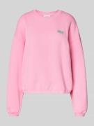 American Vintage Sweatshirt mit Label-Print Modell 'IZUBIRD' in Rosa, ...