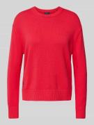 Polo Ralph Lauren Strickpullover mit Logo-Stitching in Rot, Größe L