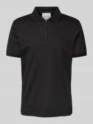 CK Calvin Klein Regular Fit Poloshirt mit Reißverschluss in Black, Grö...