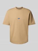 Hugo Blue T-Shirt mit Label-Detail in Beige, Größe L