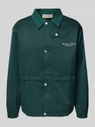 ANOTHER COTTON LAB Oversized Jacke mit Label-Stitching in Dunkelgruen,...