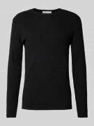 Tom Tailor Denim Regular Fit Strickpullover aus Baumwolle in Black, Gr...