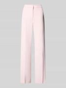 Review High Waist Stoffhose mit Bügelfalten in Rose, Größe M