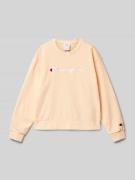 CHAMPION Sweatshirt mit Label-Stitching in Apricot, Größe 140